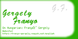 gergely franyo business card